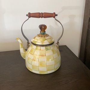Mackenzie Childs parchment tea kettle